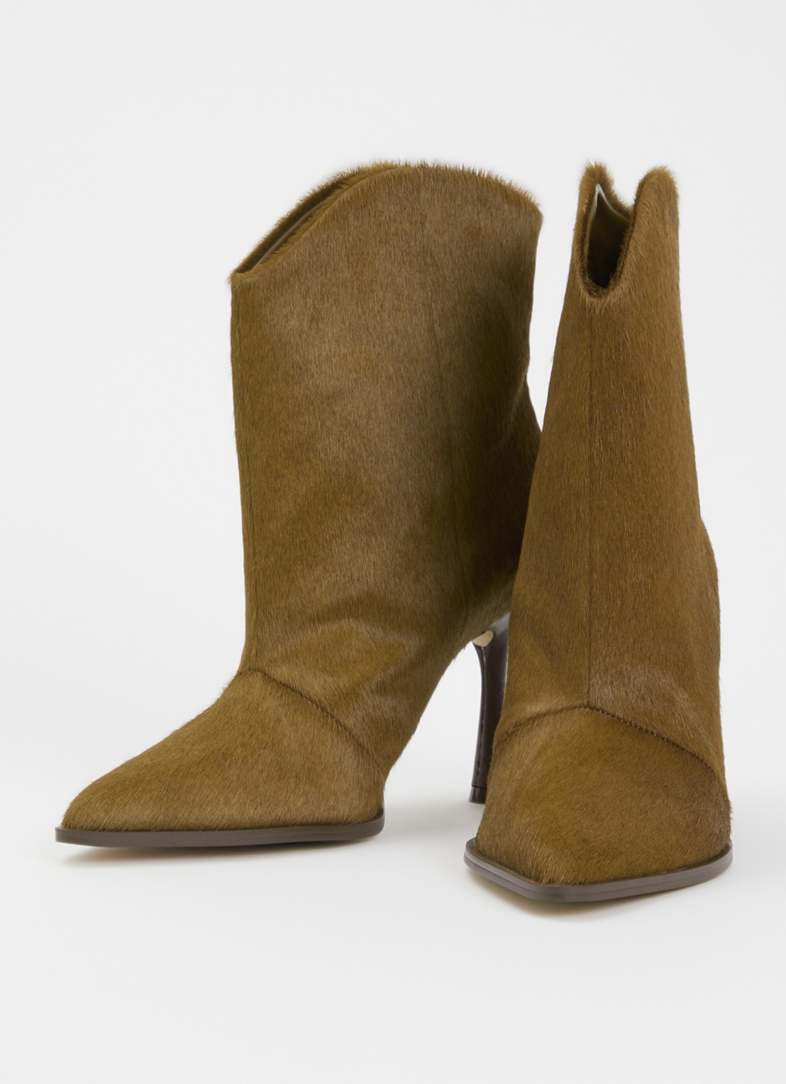 JOSH V Aurelia enkellaars van leer  - detail 3 donkerkhaki