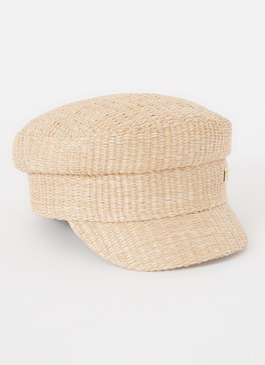 JOSH V Baker Boy pet van raffia - voorkant beige