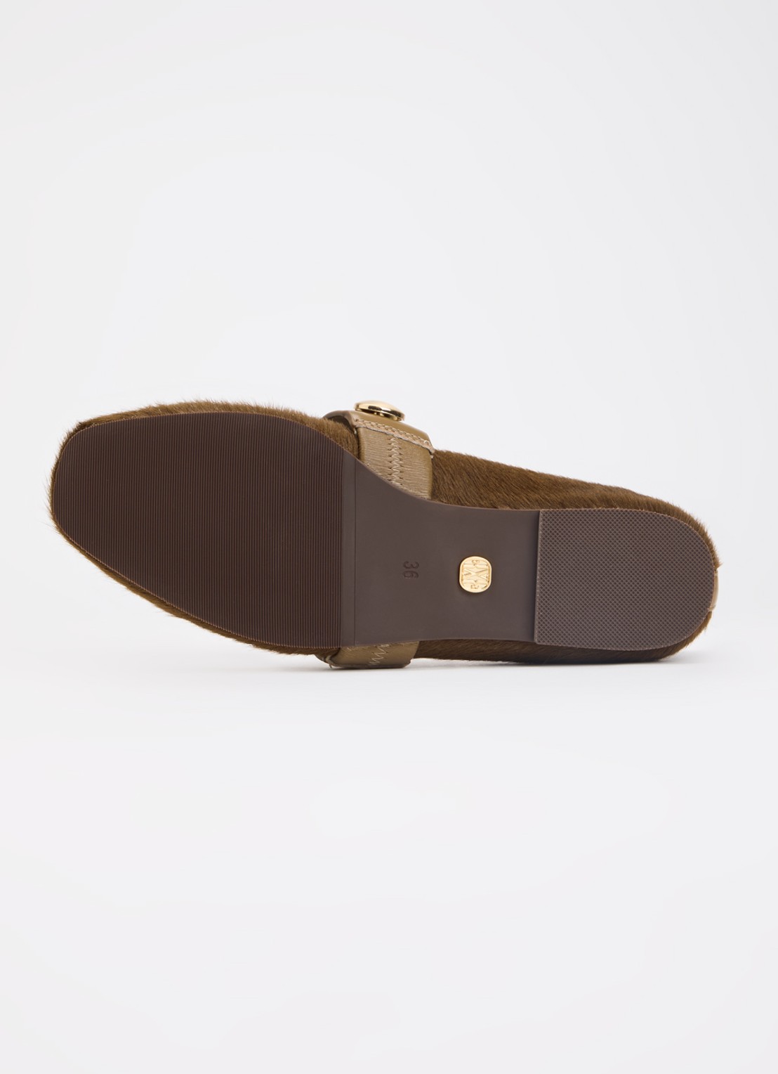 JOSH V Carlise ballerina van leer  - detail 3 donkerkhaki