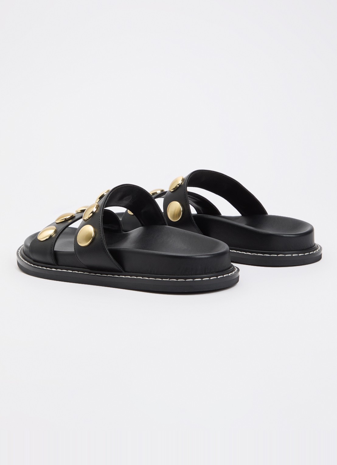 JOSH V Eileen slipper met studs  - achterkant 2 zwart