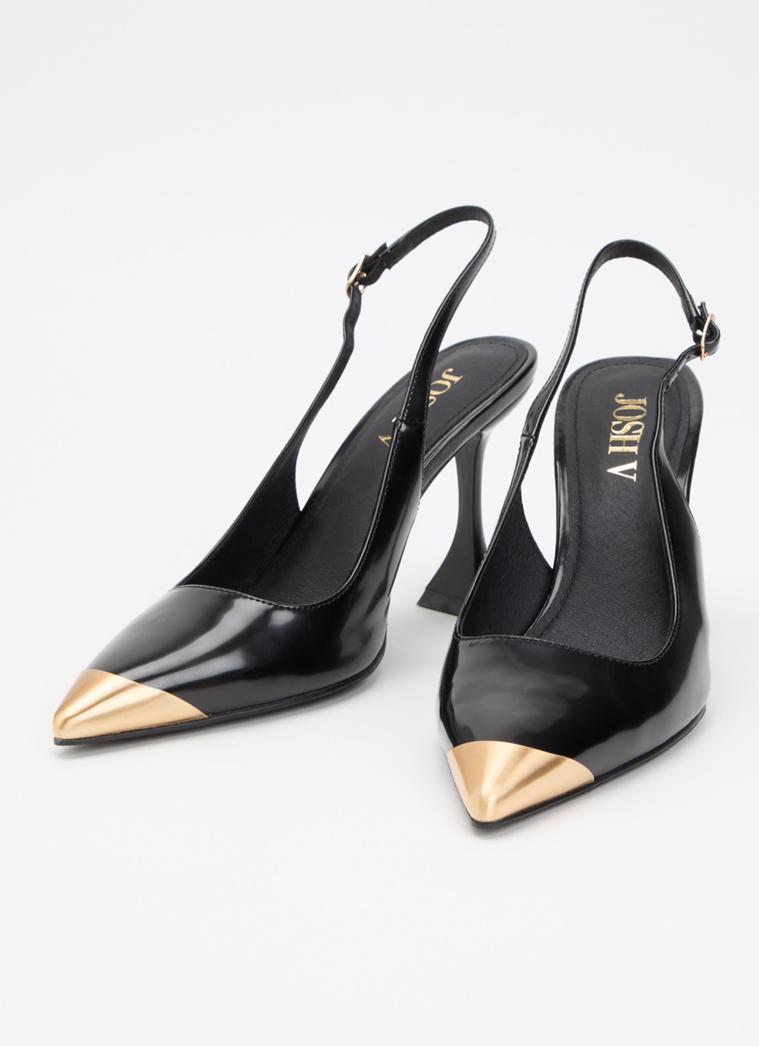 JOSH V Eleanna slingback met metallic details  - detail 2 zwart