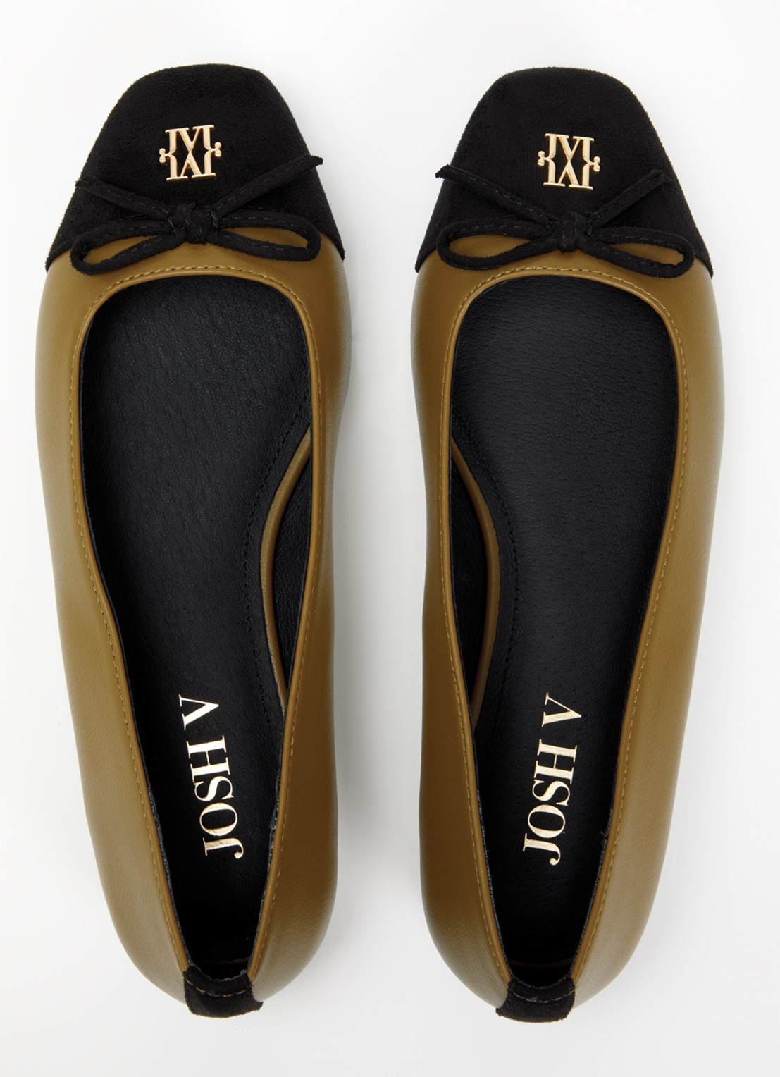 JOSH V Grace ballerina met logo - detail 2 mosgroen