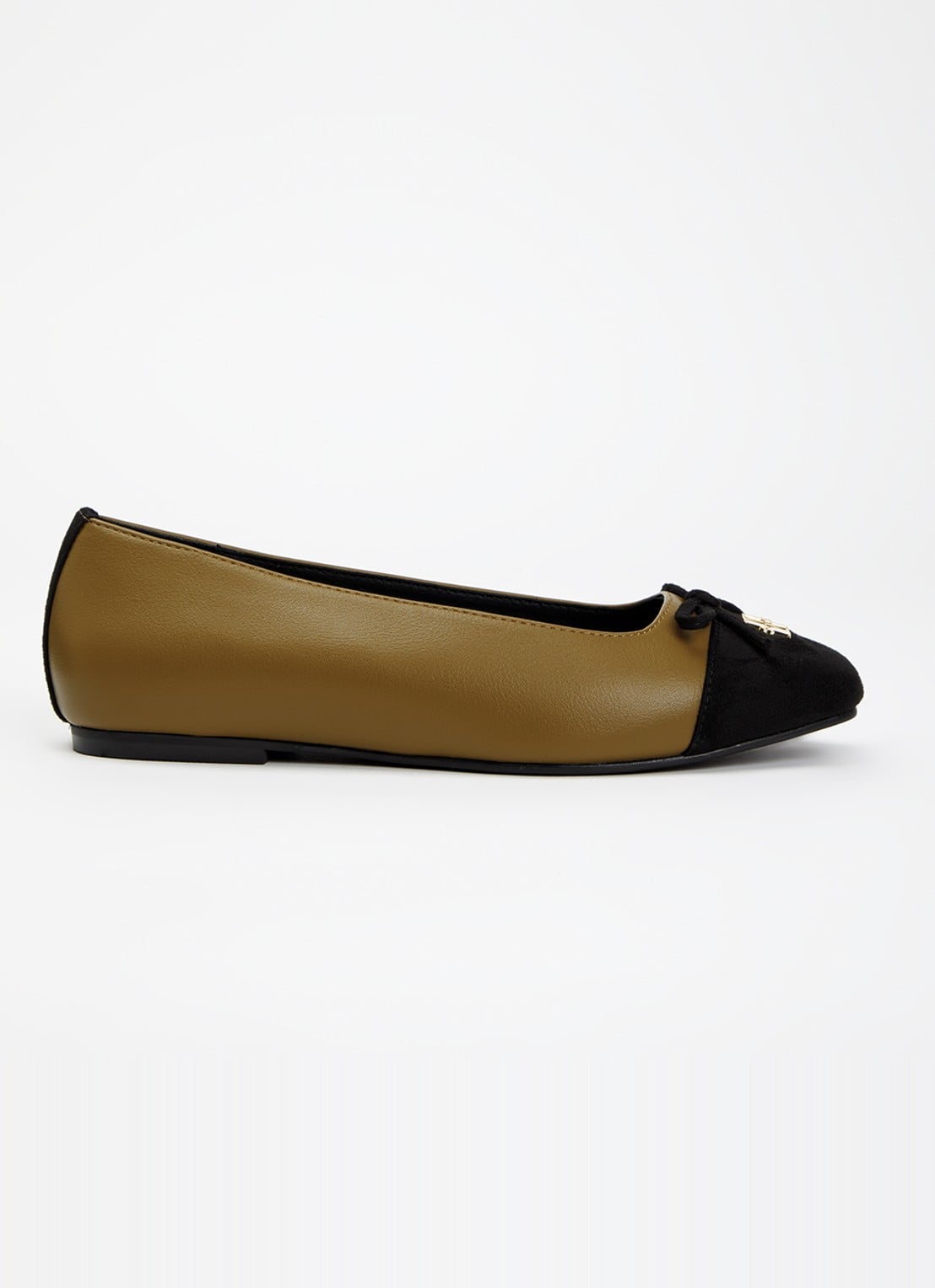 JOSH V Grace ballerina met logo - voorkant 4 mosgroen