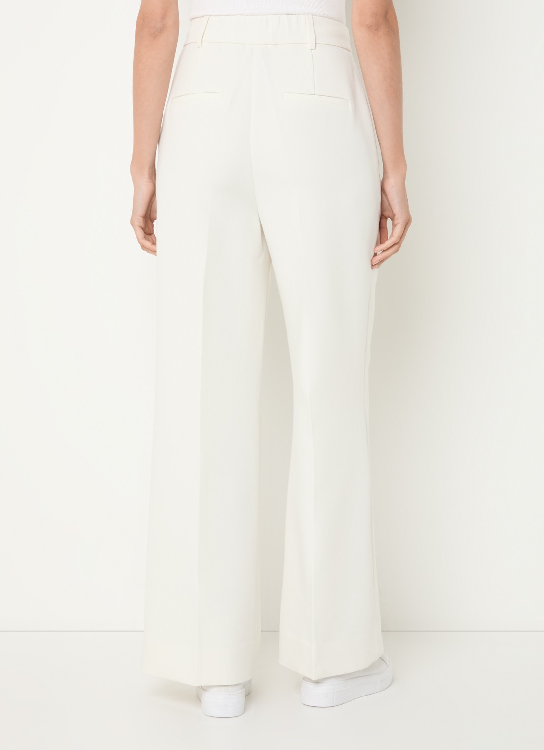 JOSH V Kate high waist wide fit pantalon met steekzakken - achterkant 5 gebroken wit