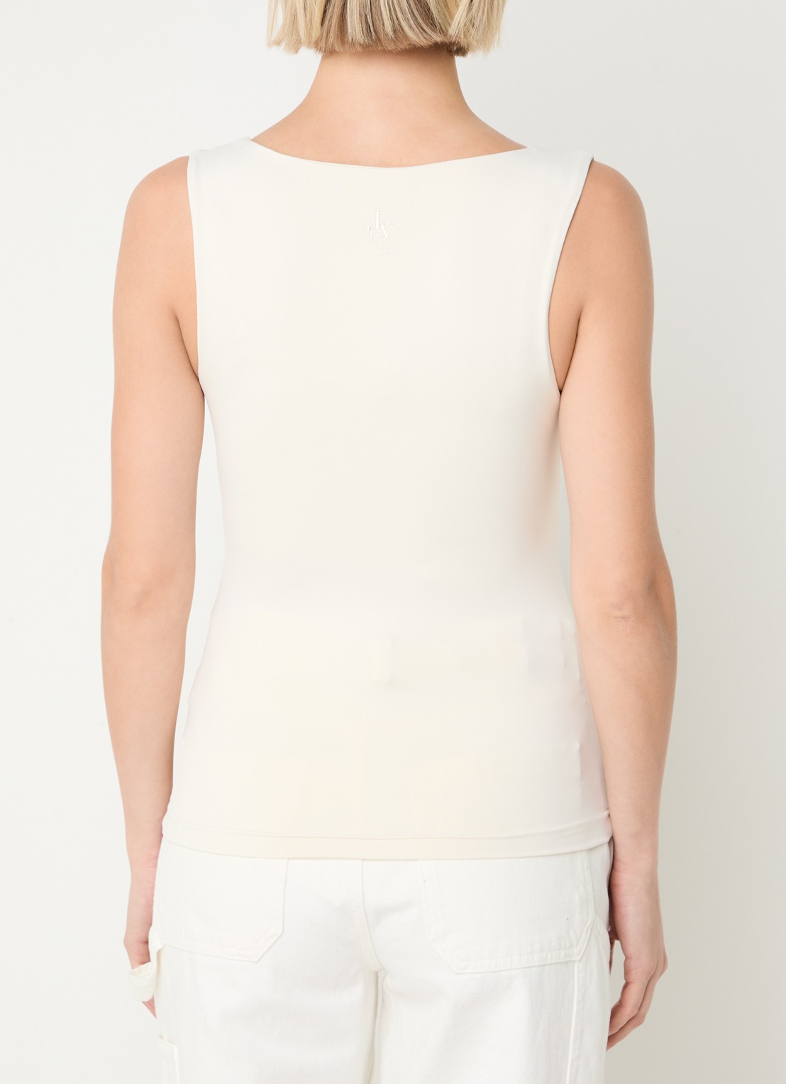 JOSH V Linde tanktop met rechthoekige hals - achterkant 4 creme