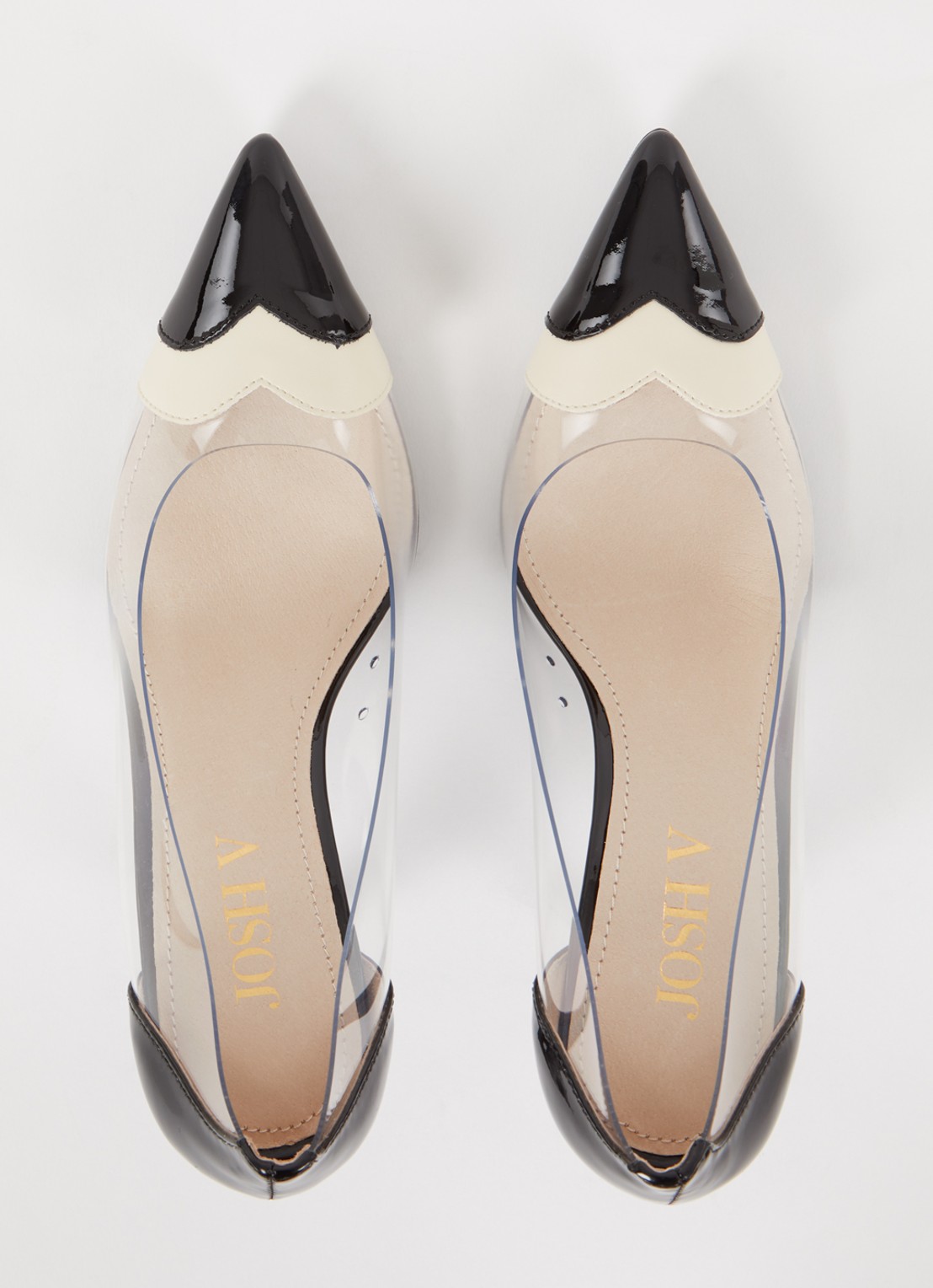 JOSH V Michou pump met lakleren details - detail 4 zwart