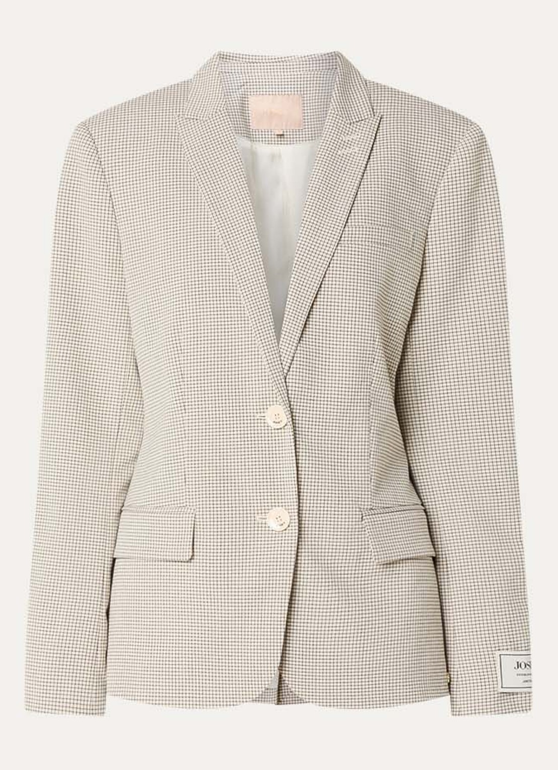JOSH V Nick oversized blazer met ruitdessin - voorkant 3 beige