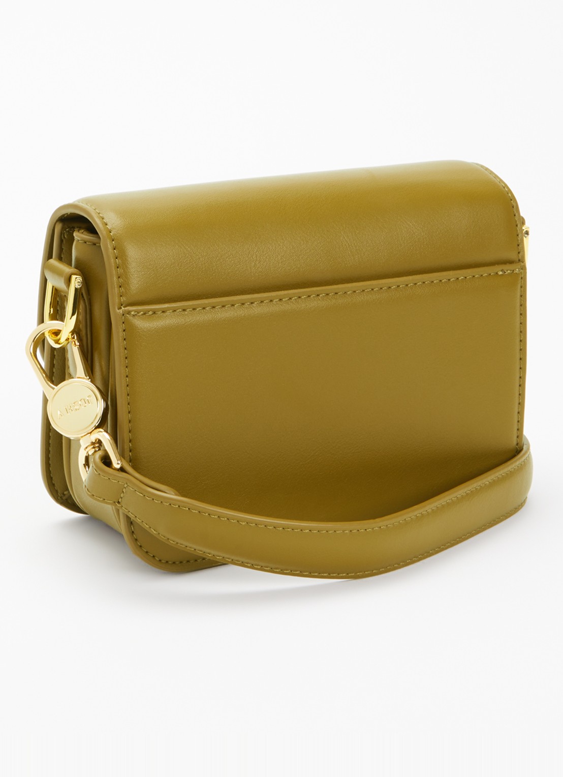JOSH V Noé crossbodytas met logo  - achterkant mosgroen