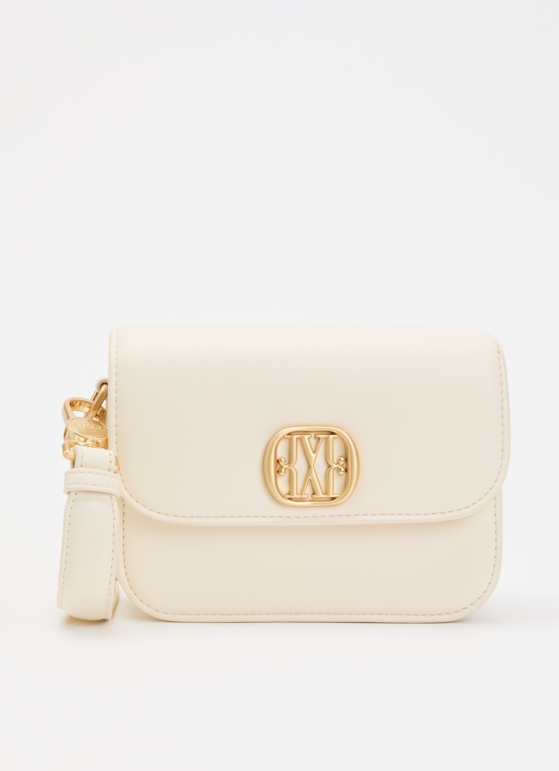 JOSH V Noe crossbodytas met logo - voorkant 4 creme