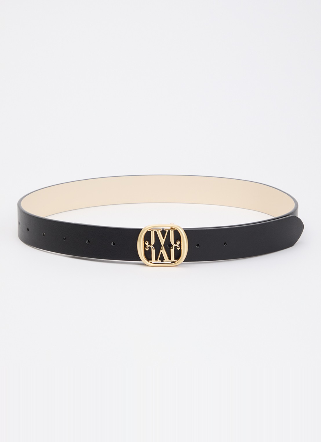 JOSH V Perri riem met logo - voorkant zwart