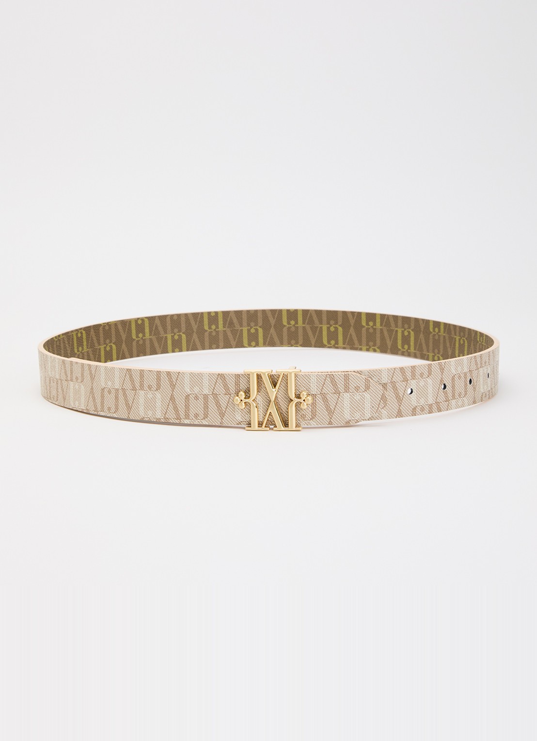 JOSH V Perri riem met logoprint  - voorkant 2 beige