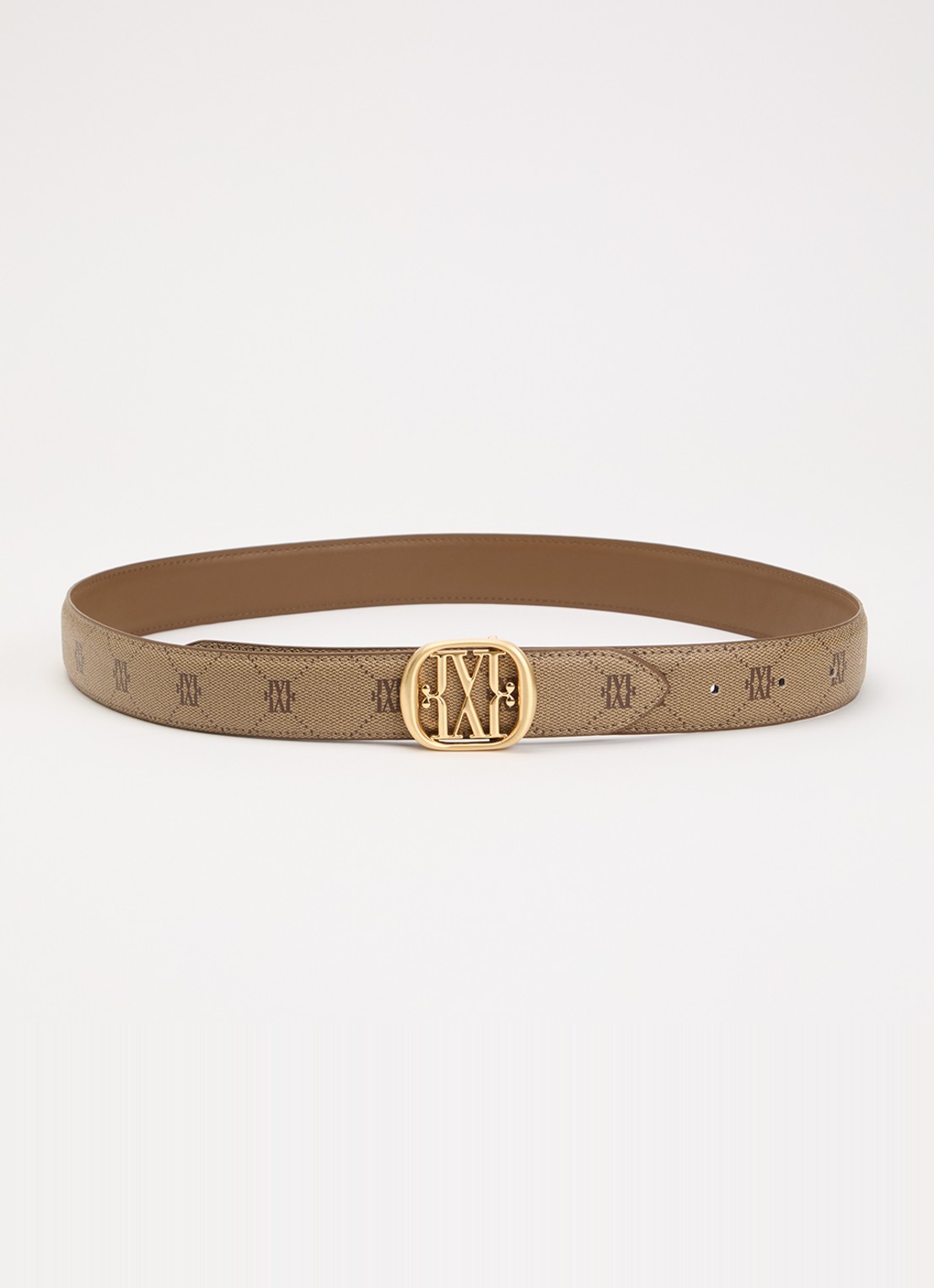 JOSH V Reversible perri riem met logo - voorkant 2 lichtbruin