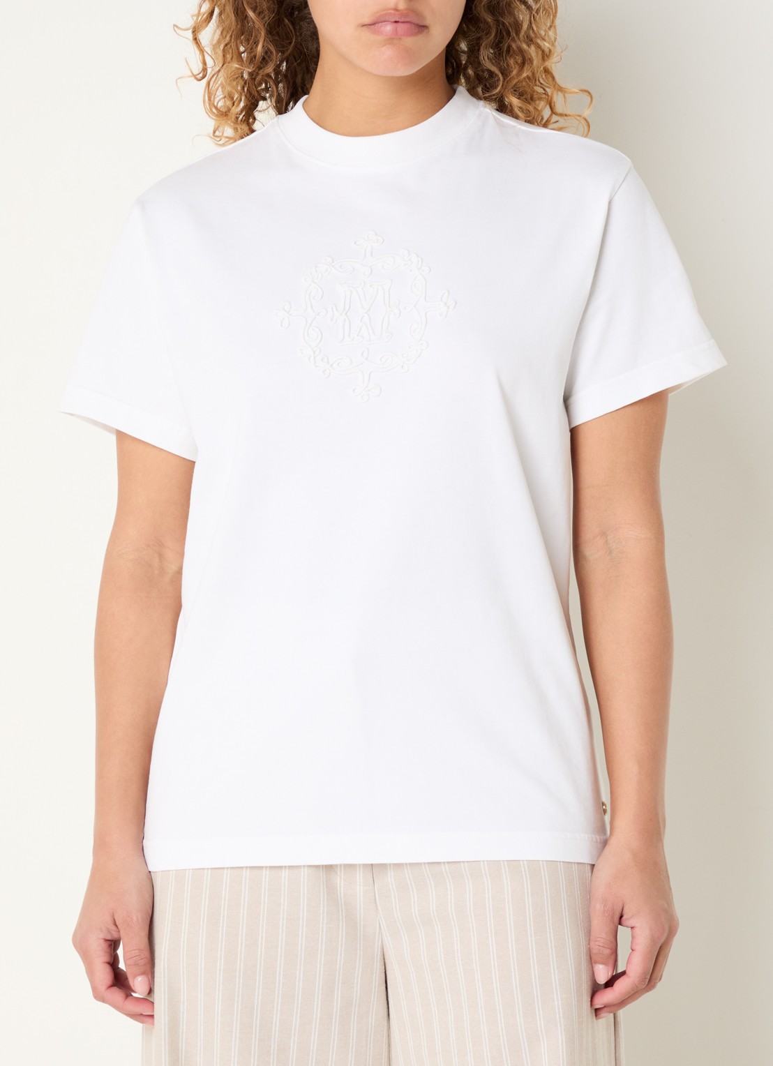 JOSH V Roxy T-shirt met borduring - detail 3 wit