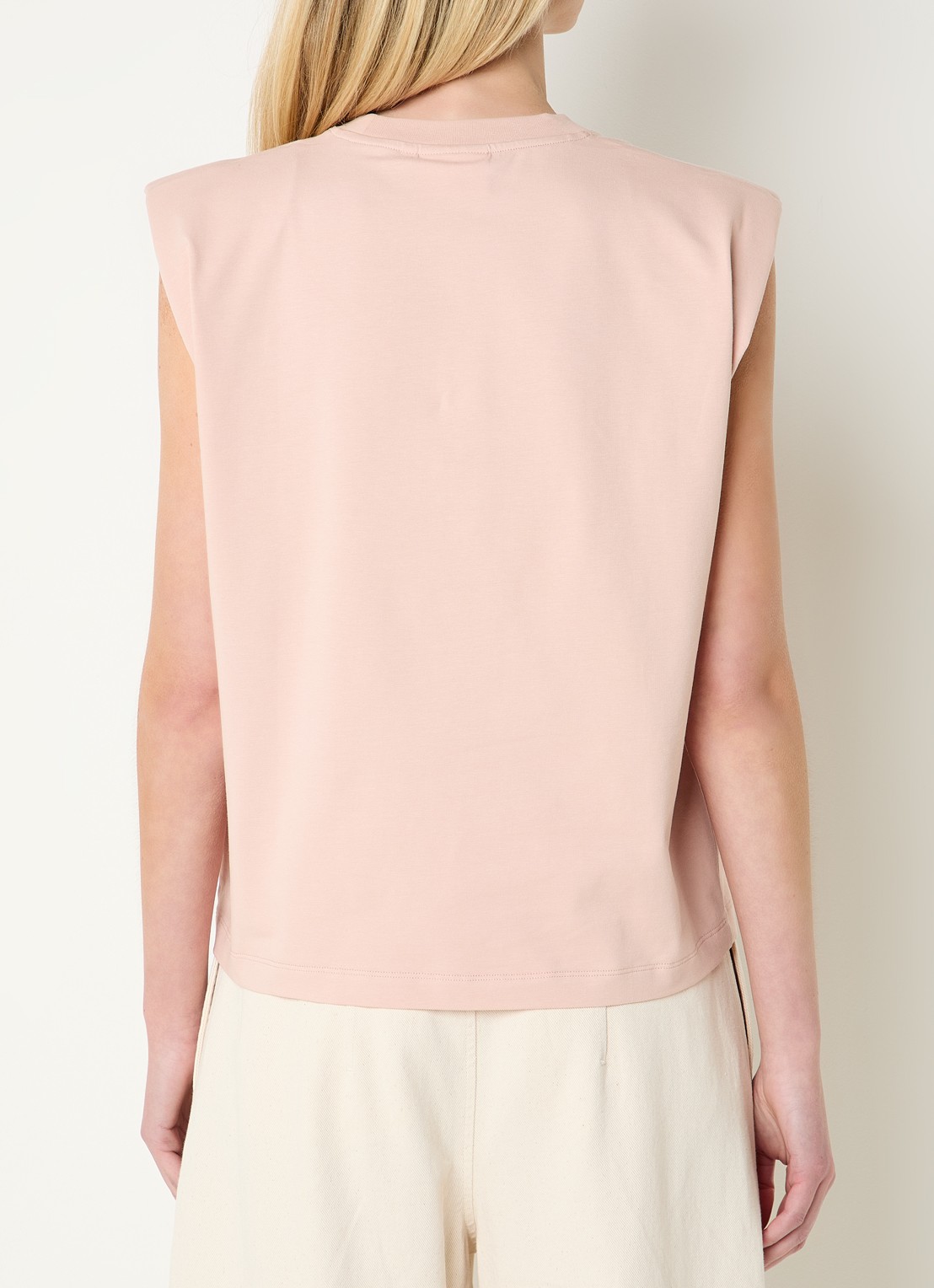 JOSH V Sue T-shirt met schoudervulling en logo - achterkant 3 roze