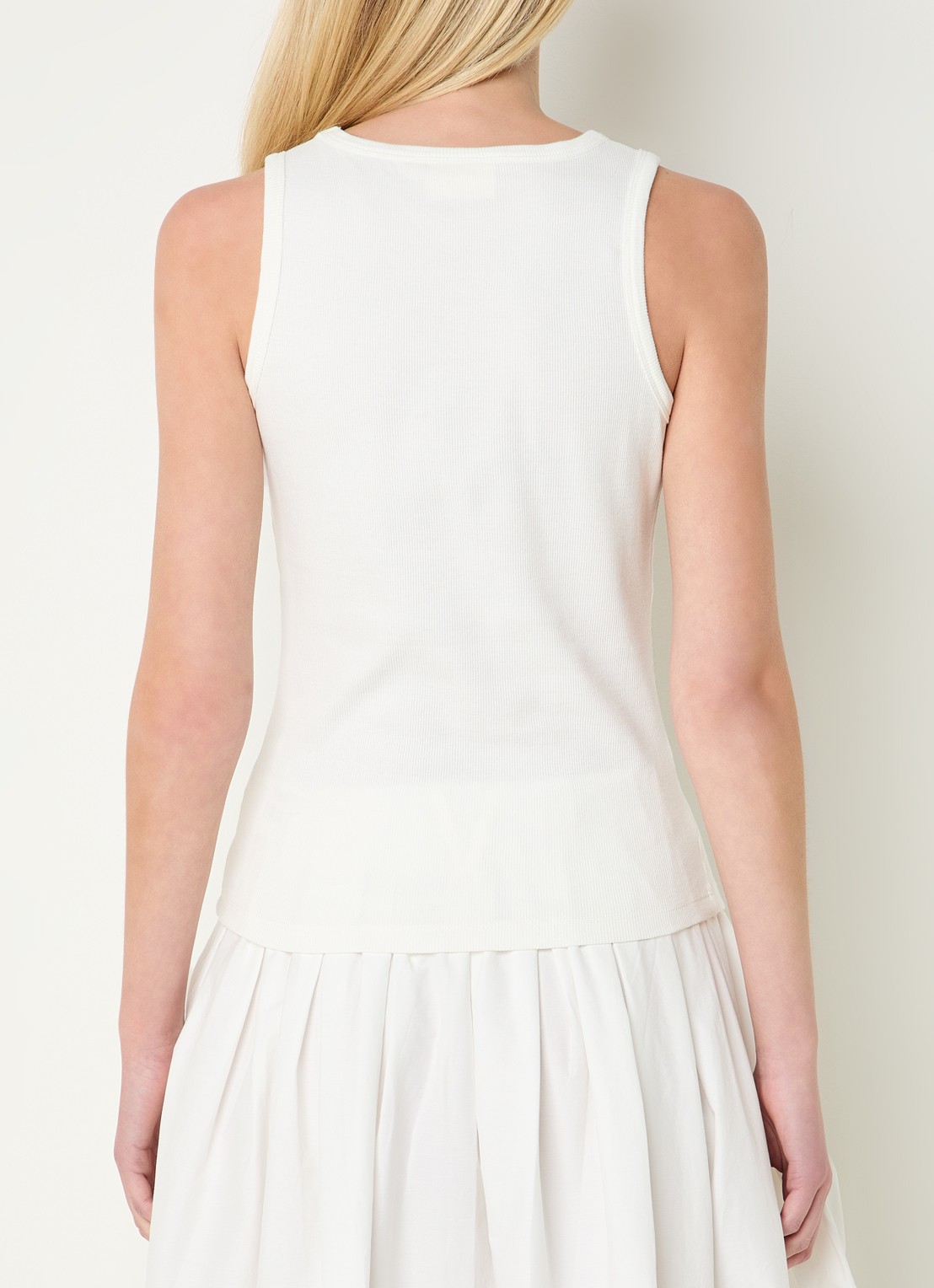 JOSH V Swanny tanktop met pailletten - achterkant gebroken wit