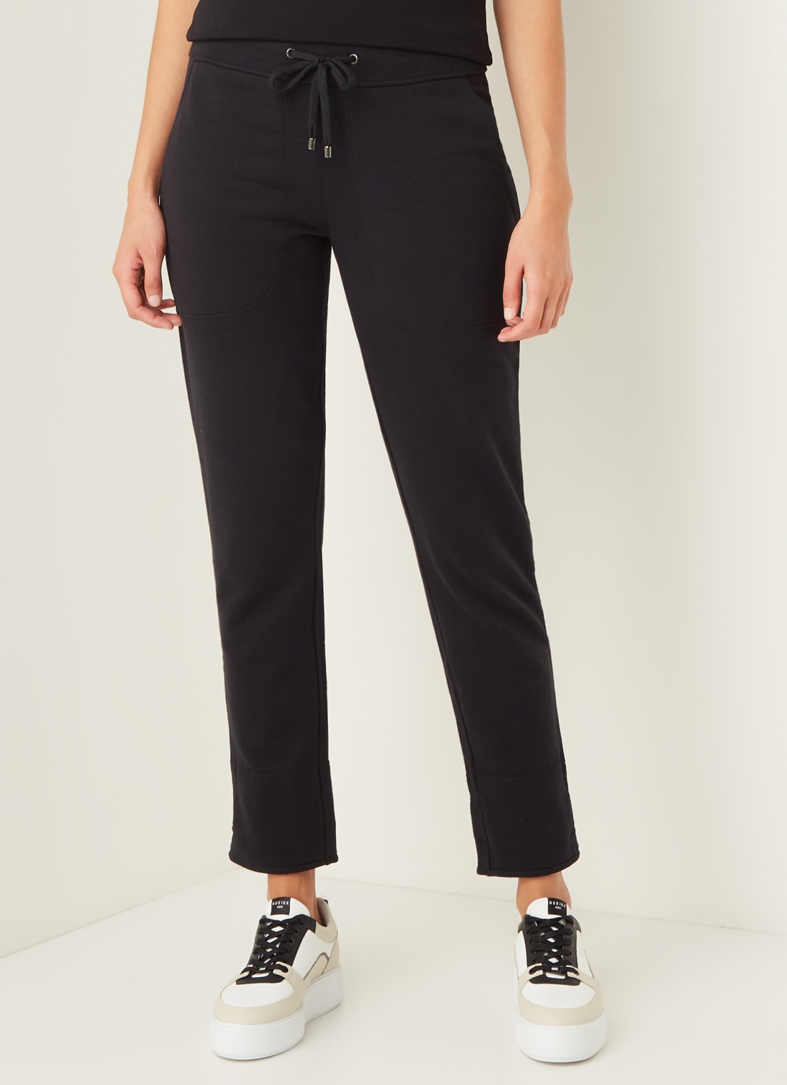 JUVIA Joggingbroek van fleece - detail 3 zwart