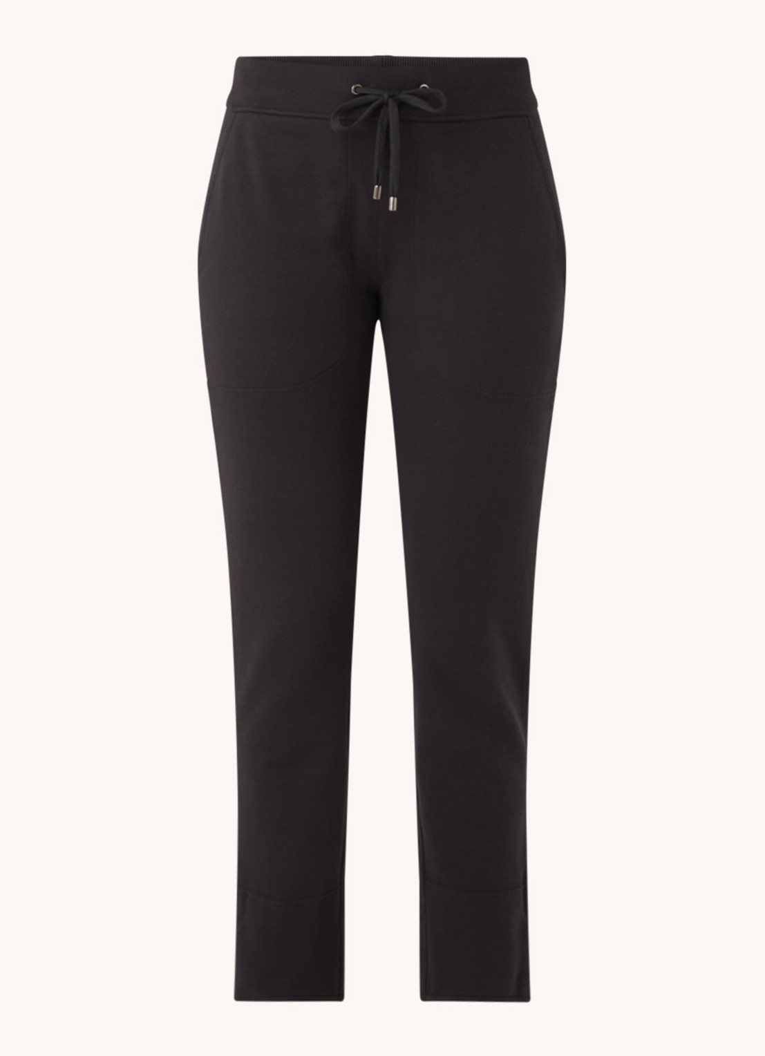 JUVIA Joggingbroek van fleece - voorkant zwart