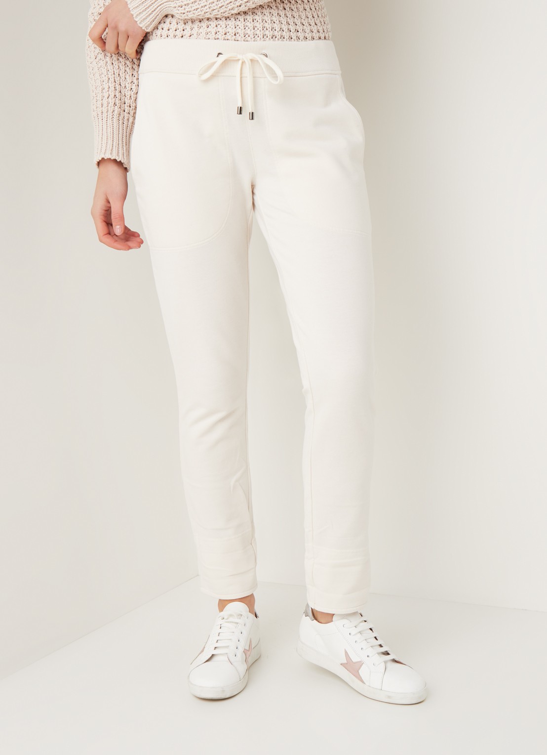 JUVIA Joggingbroek van fleece - detail 4 creme