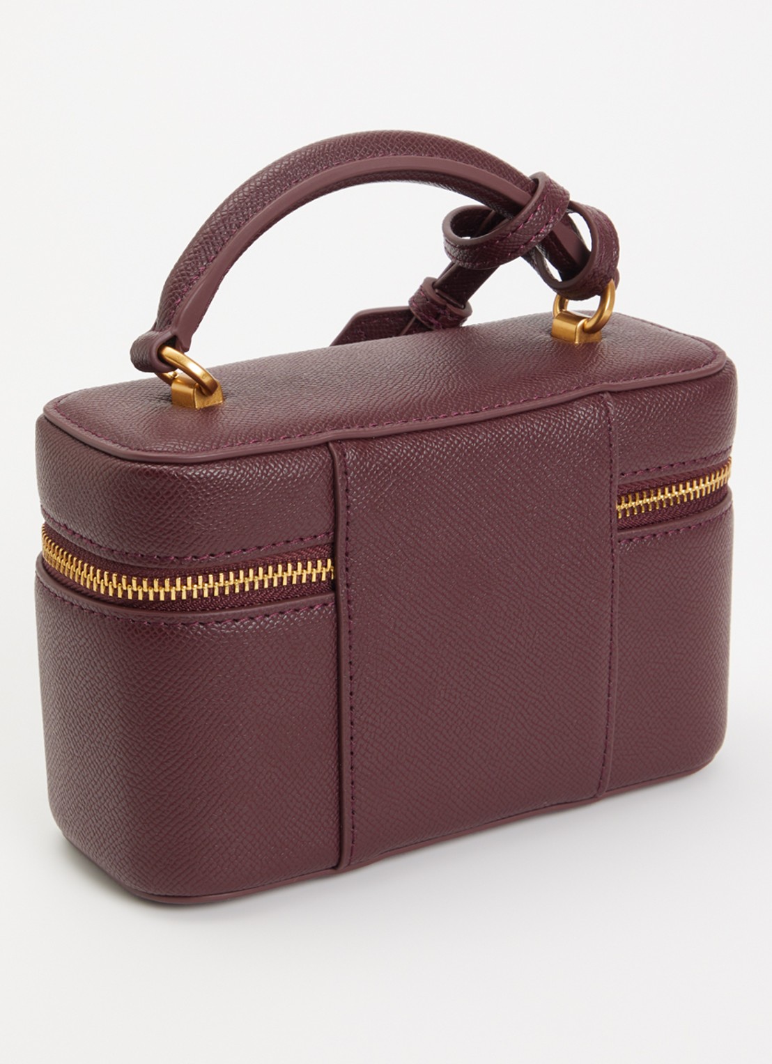 JW PEI Cleo Box handtas met afneembare schouderriem - achterkant bordeauxrood