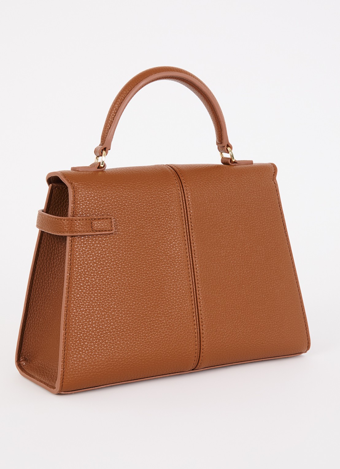 JW PEI Elise Large handtas met afneembaar schouderriem - achterkant roestbruin