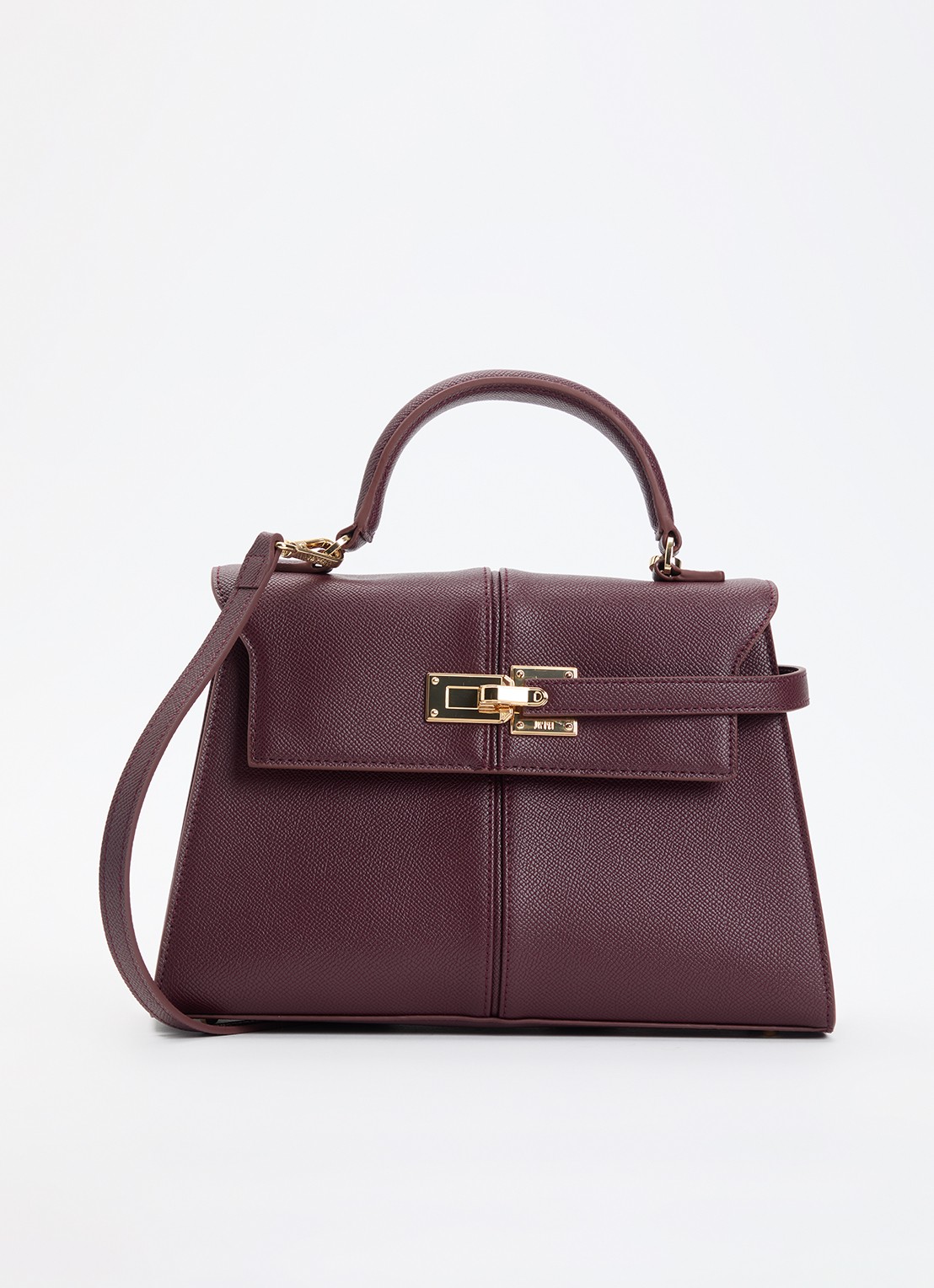 JW PEI Elise Large handtas met afneembare schouderriem - voorkant 2 bordeauxrood