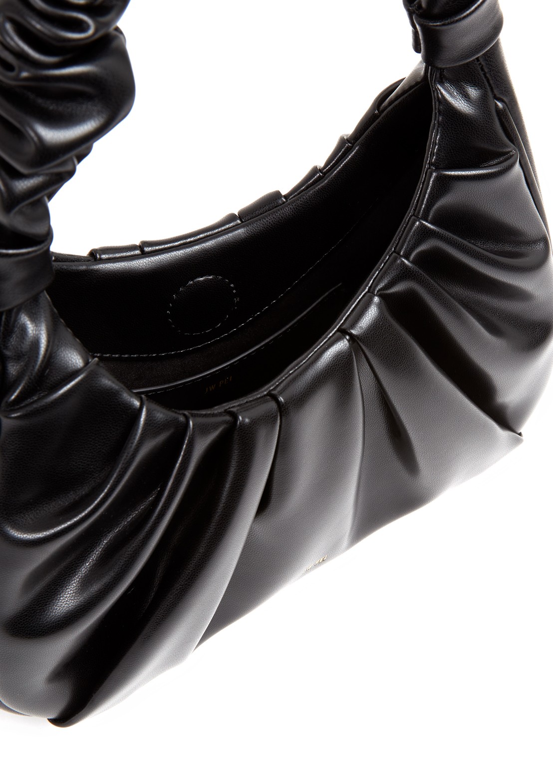 JW PEI Gabbi handtas met logo - detail 3 zwart