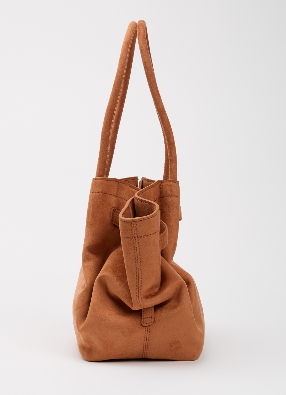 JW PEI Hana medium schoudertas met logo - detail 3 bruin