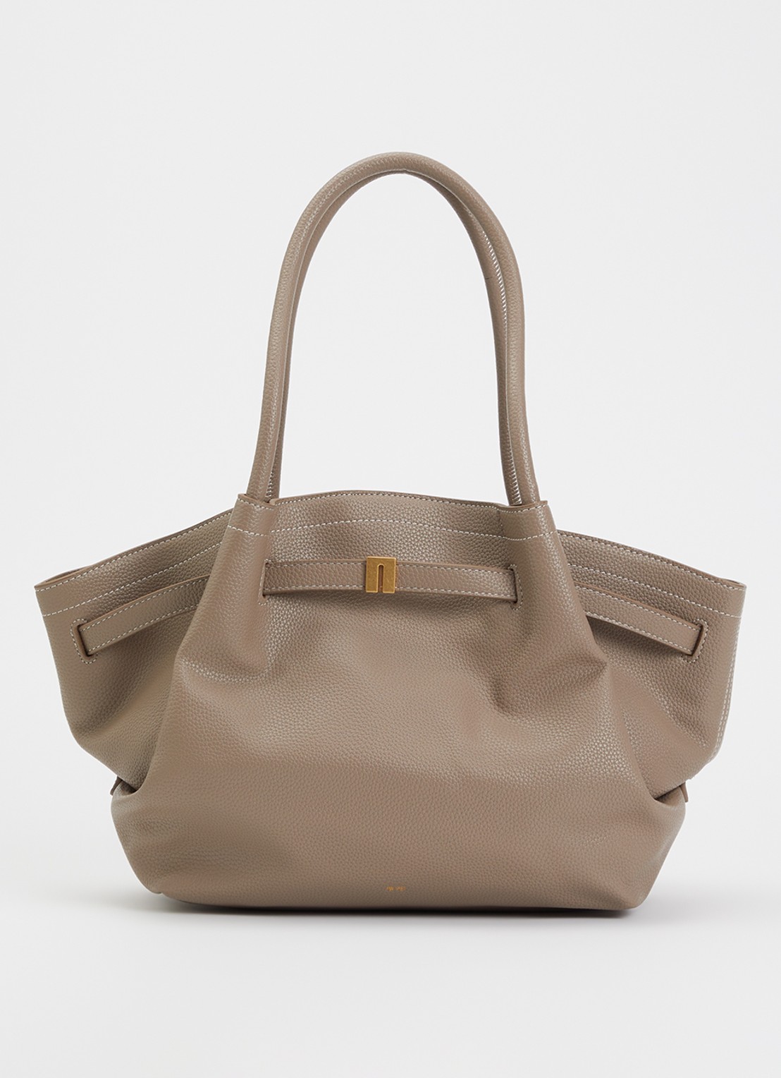JW PEI Hana Medium schoudertas met logo - voorkant 4 taupe