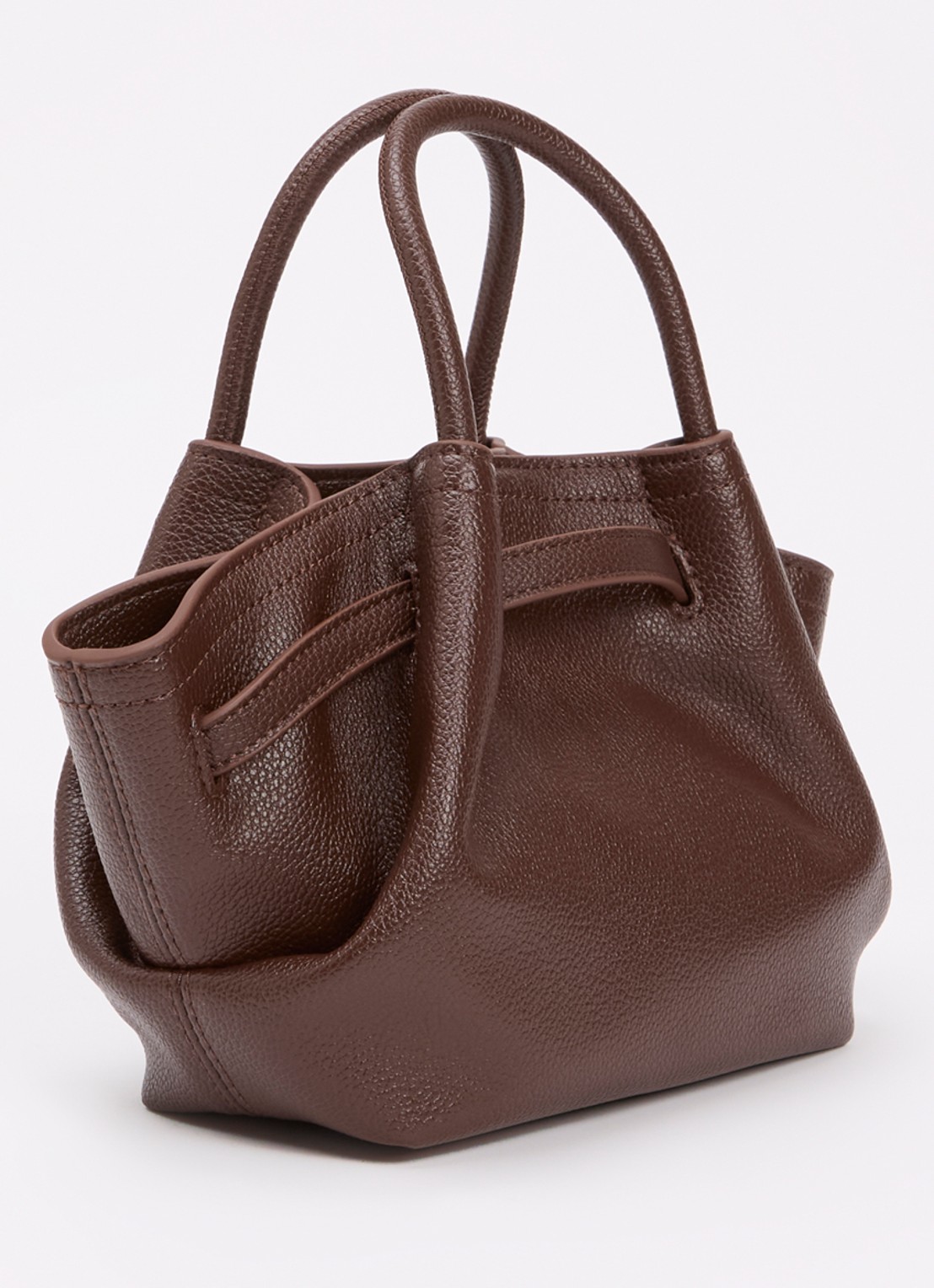 JW PEI Hana Mini handtas met afneembare schouderriem - achterkant 5 donkerbruin