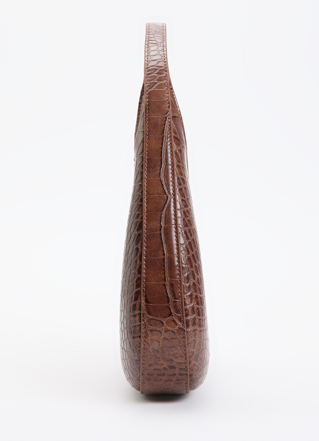 JW PEI Harlee schoudertas met crocostructuur - detail 3 bruin