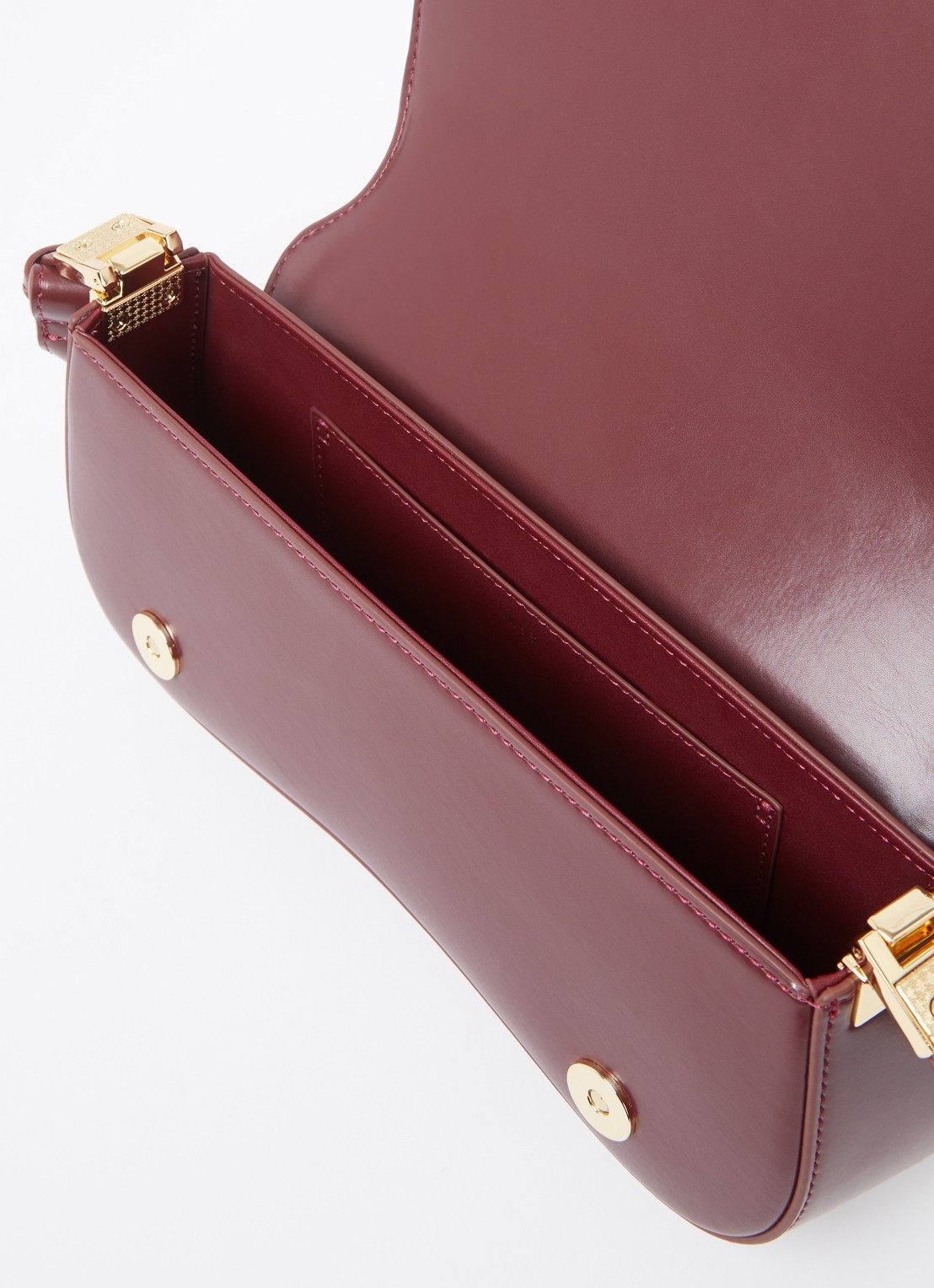 JW PEI Joy schoudertas met logo - detail 3 bordeauxrood