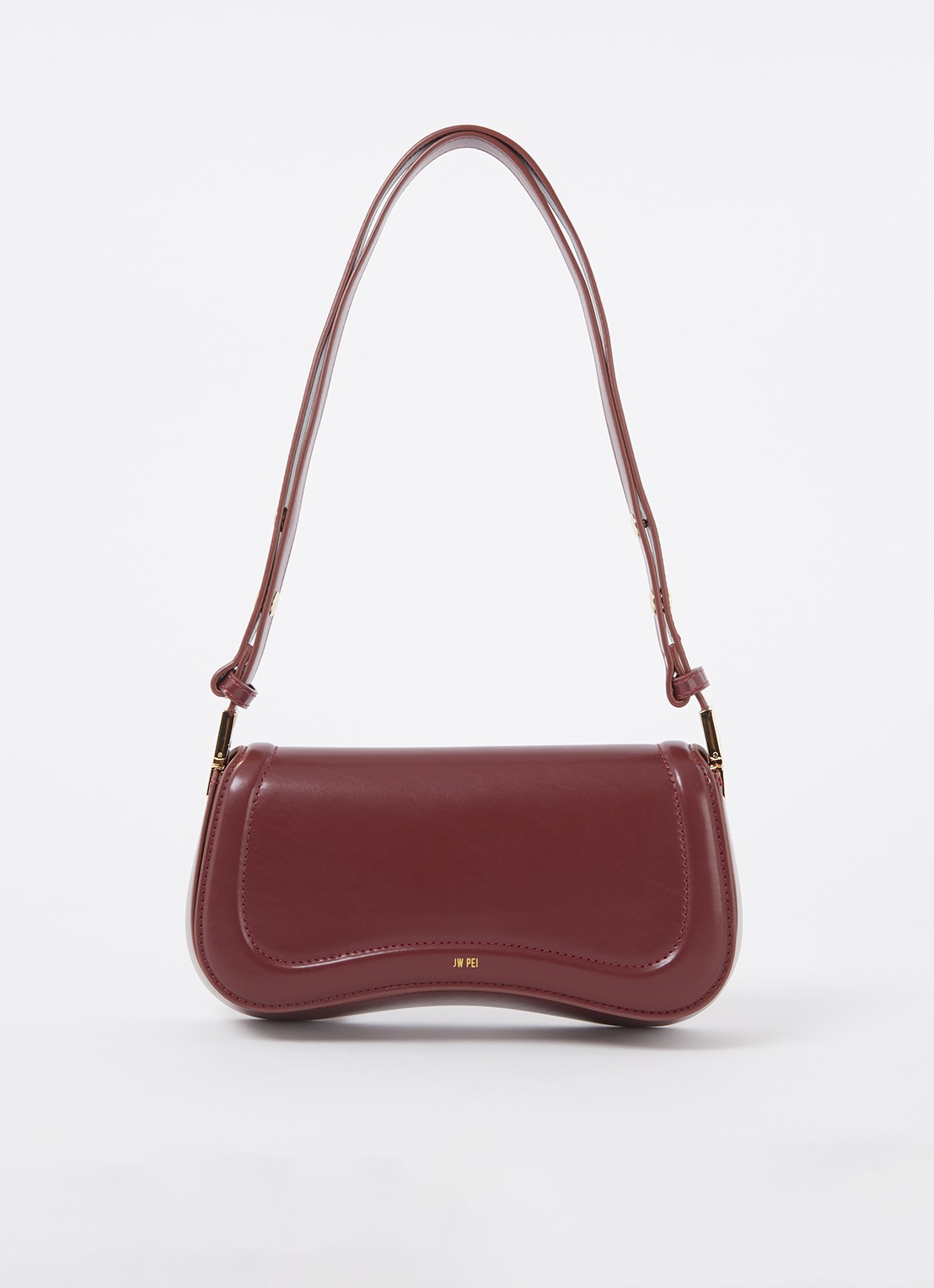 JW PEI Joy schoudertas met logo - voorkant 2 bordeauxrood