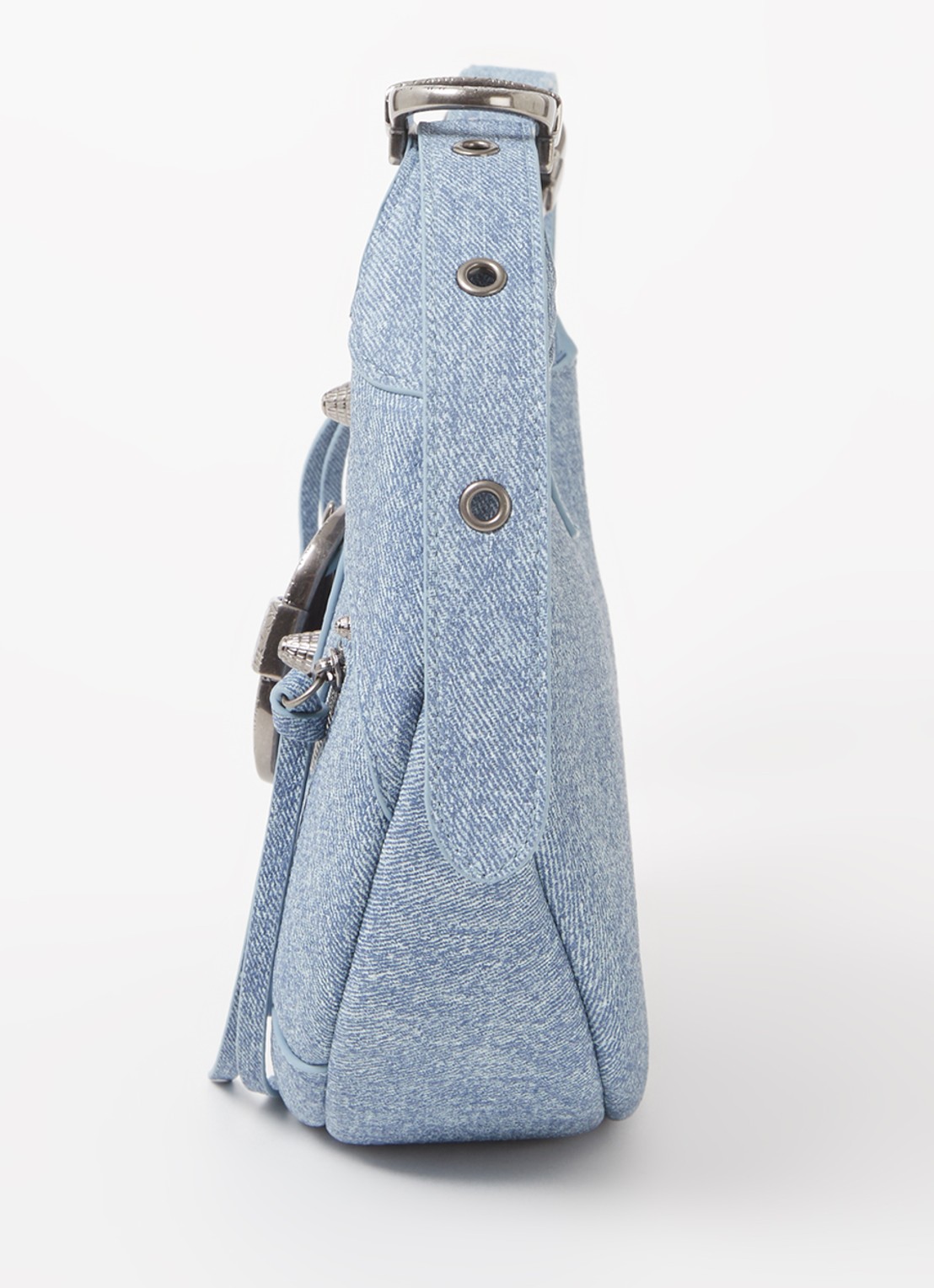 JW PEI Tessa schoudertas met studs - detail 3 denim