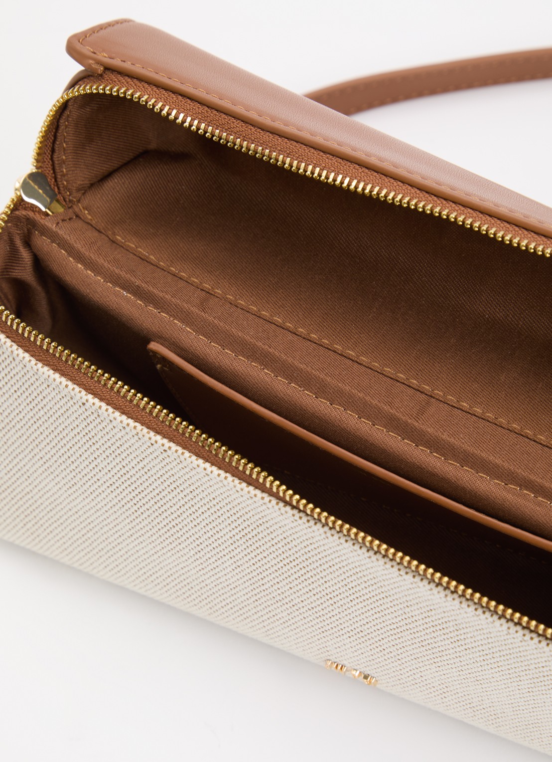 JW PEI Thea handtas van canvas - detail bruin