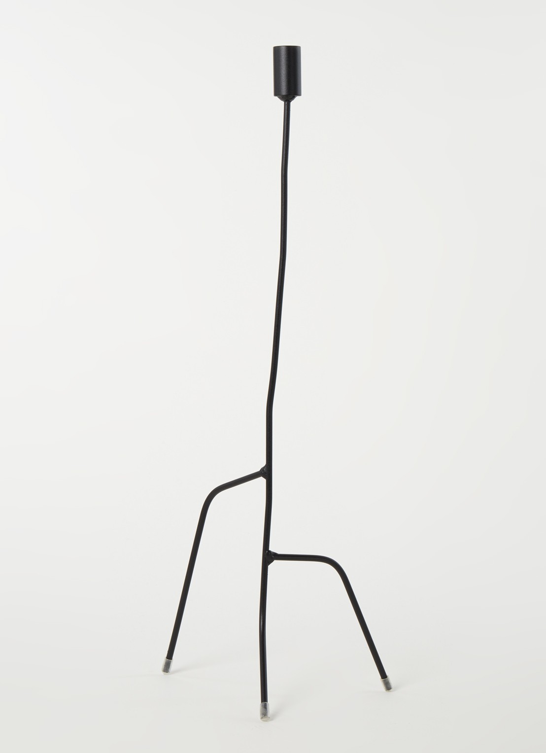 K'willeminhuis De Dunne Kandelaar L 65 cm - voorkant 2 zwart