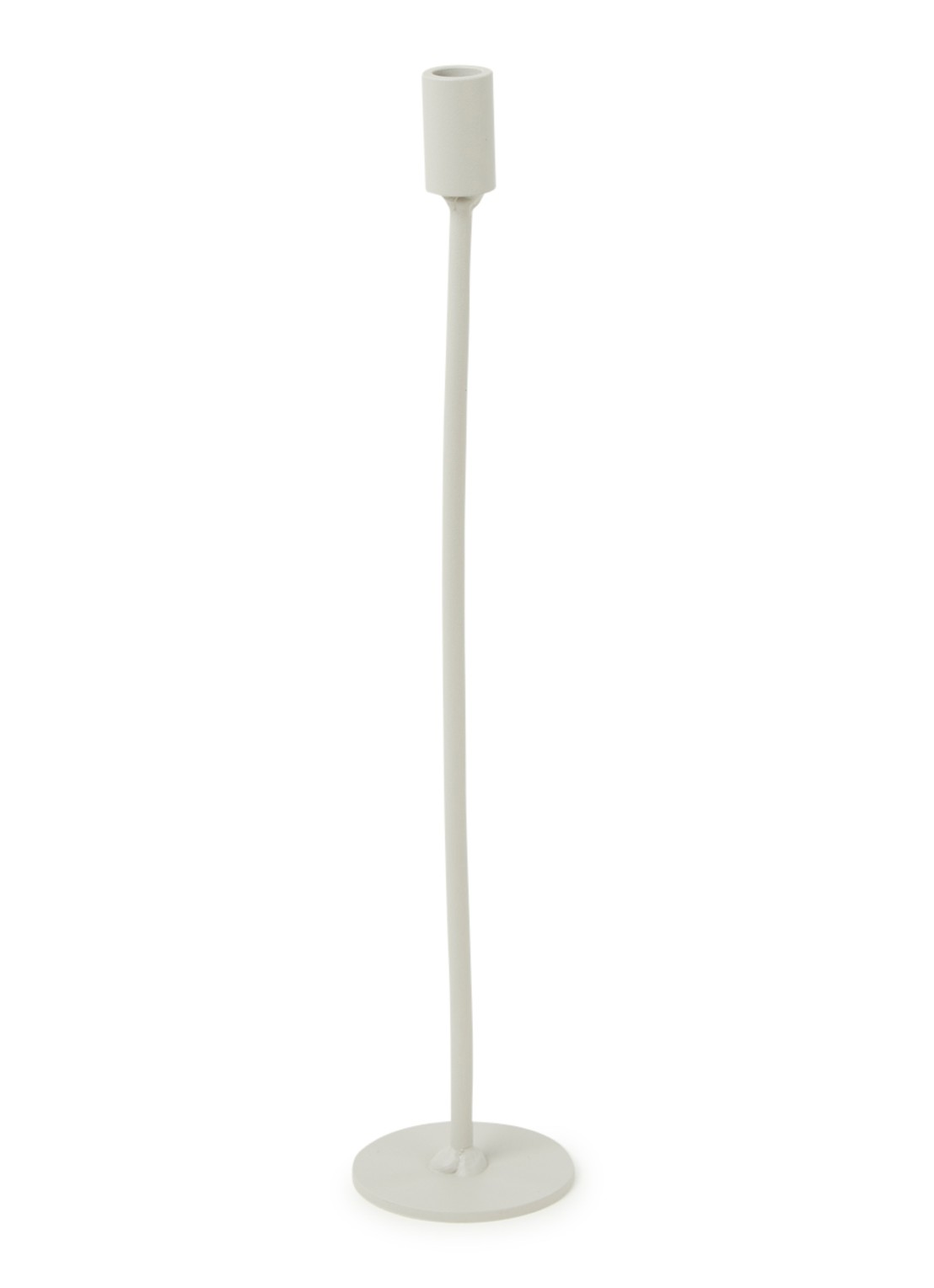 K'willeminhuis Mini kandelaar L 30,5 cm - voorkant lichtgrijs