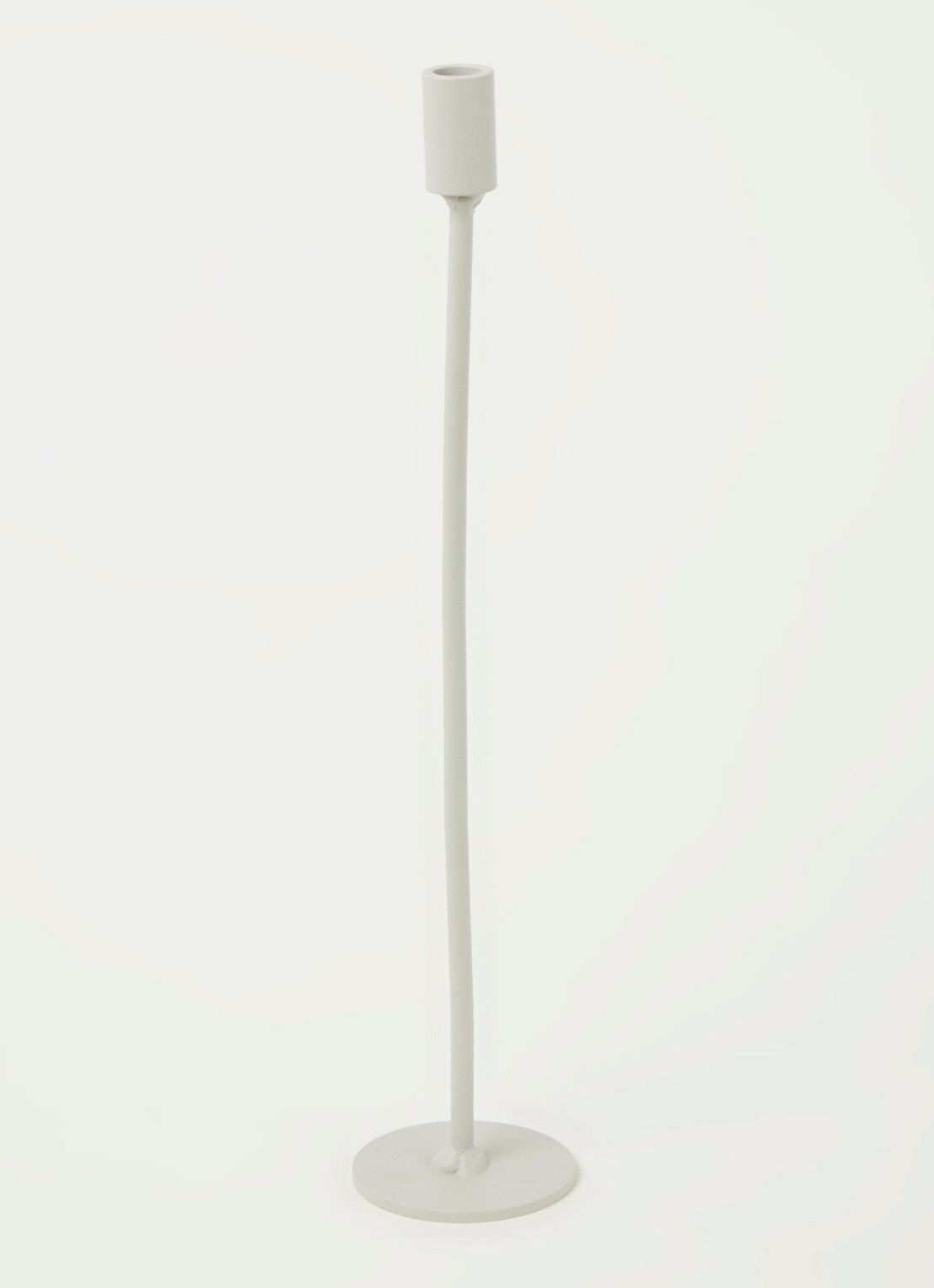 K'willeminhuis Mini kandelaar L 30,5 cm - voorkant 2 lichtgrijs