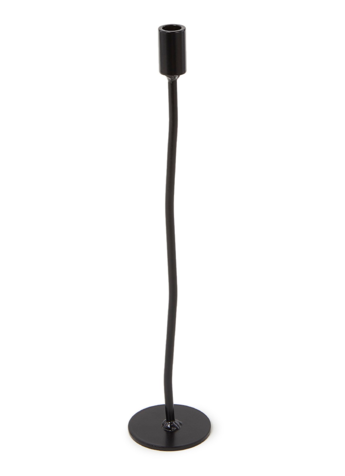 K'willeminhuis Mini kandelaar L 30 cm - voorkant zwart