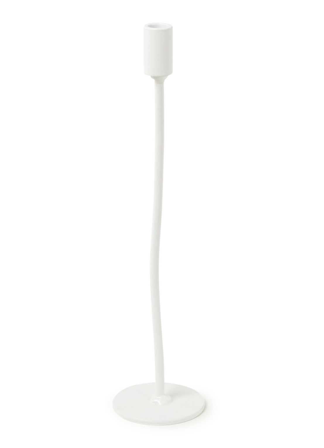 K'willeminhuis Mini kandelaar M 25,5 cm - voorkant wit