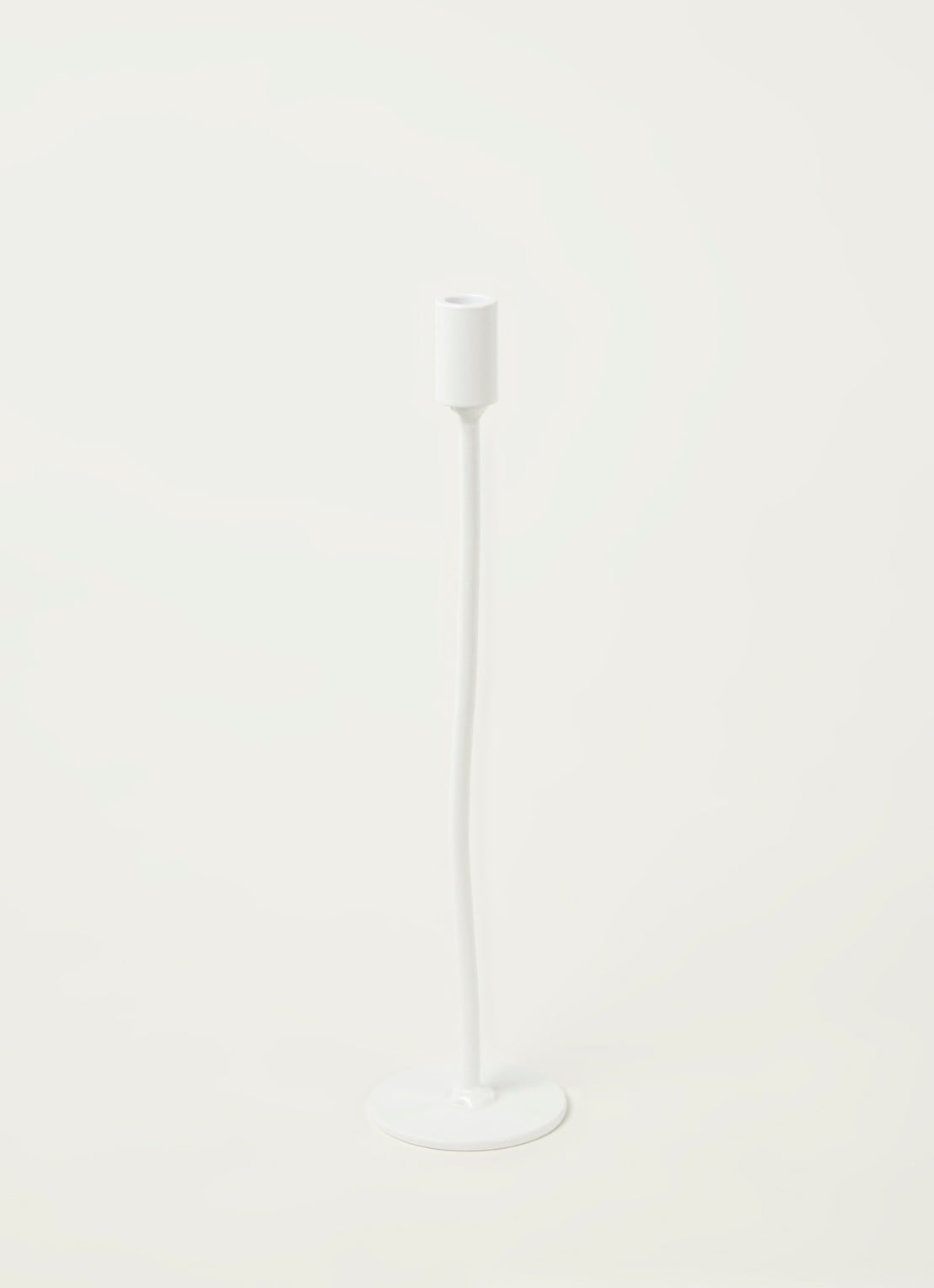 K'willeminhuis Mini kandelaar M 25,5 cm - voorkant 2 wit
