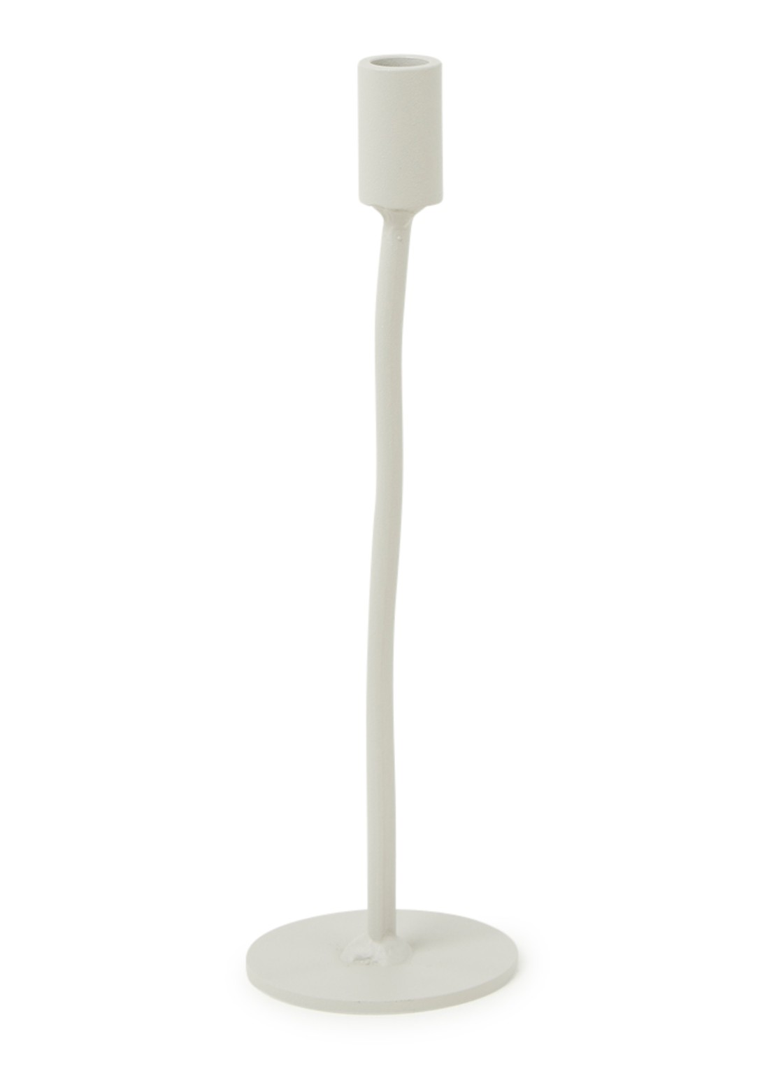 K'willeminhuis Mini kandelaar S 20,5 cm - voorkant lichtgrijs