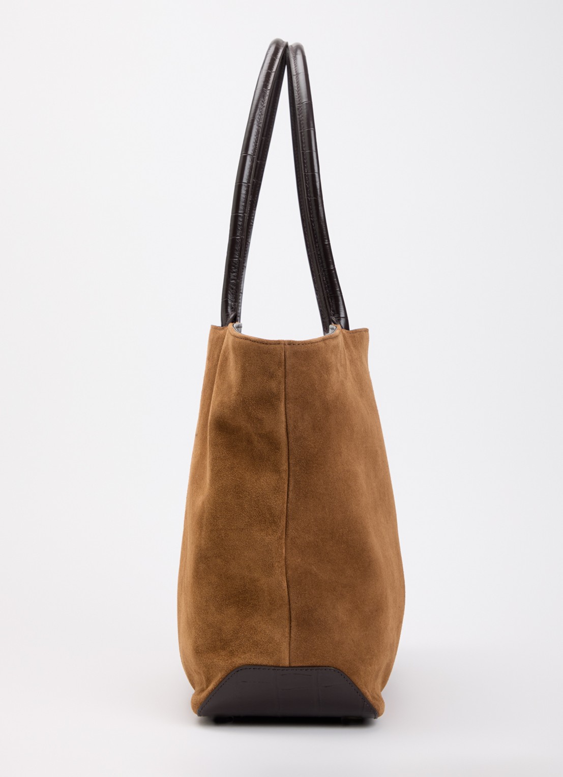 KAAI Horizon businesstas van suède met 16 inch laptopvak - detail 3 cognac