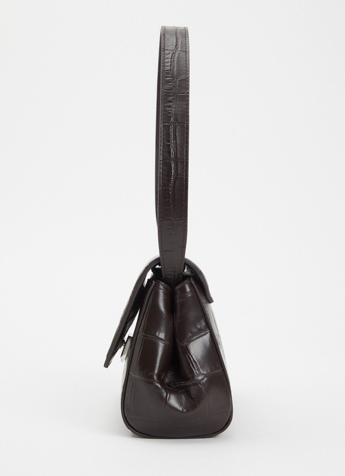 KAAI Ikon clutch van leer met afneembare schouderriem - detail 4 donkerbruin