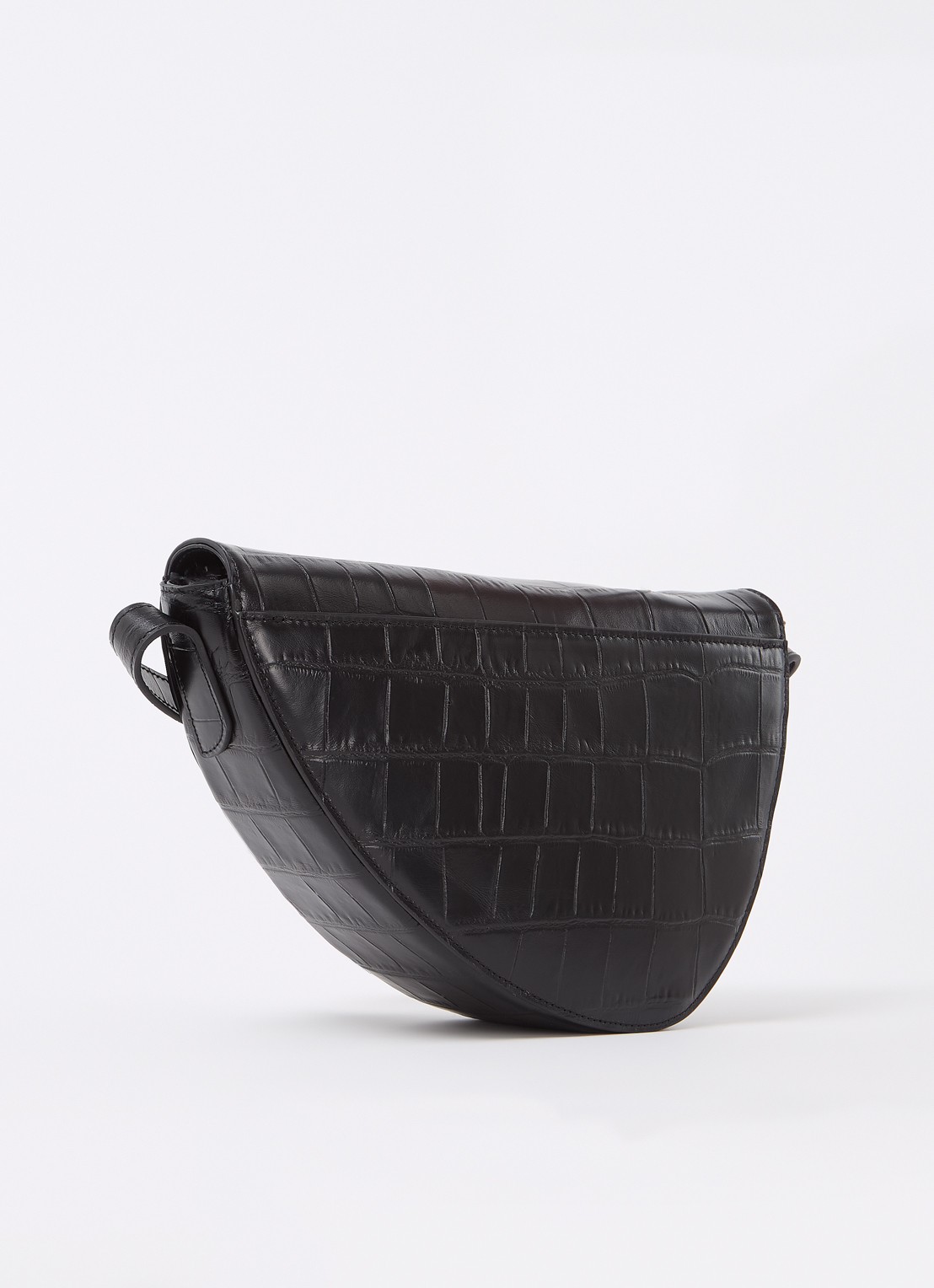 KAAI Rebel crossbodytas van kalfsleer  - achterkant diepzwart
