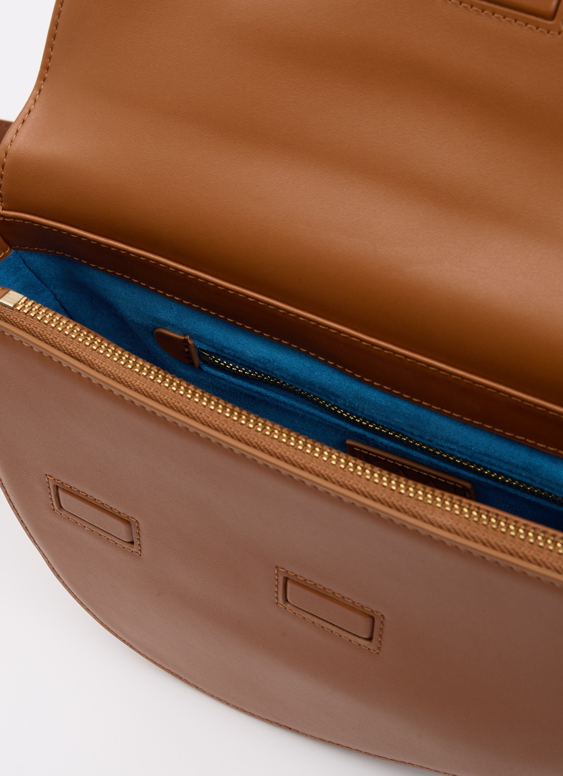 KAAI Rebel crossbodytas van leer - detail 2 cognac
