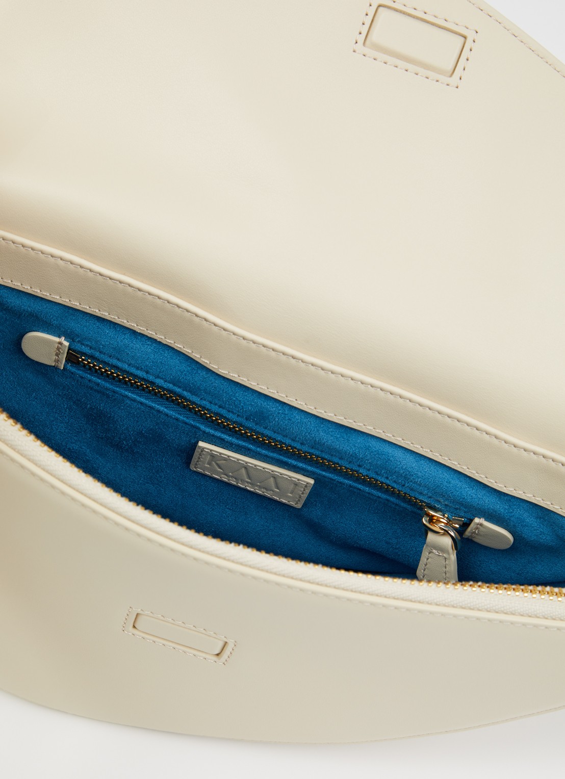KAAI Rebel crossbodytas van leer - detail creme