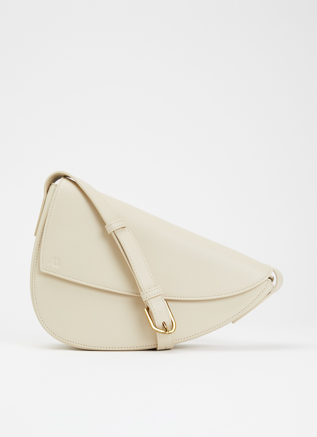 KAAI Rebel crossbodytas van leer - voorkant 4 creme