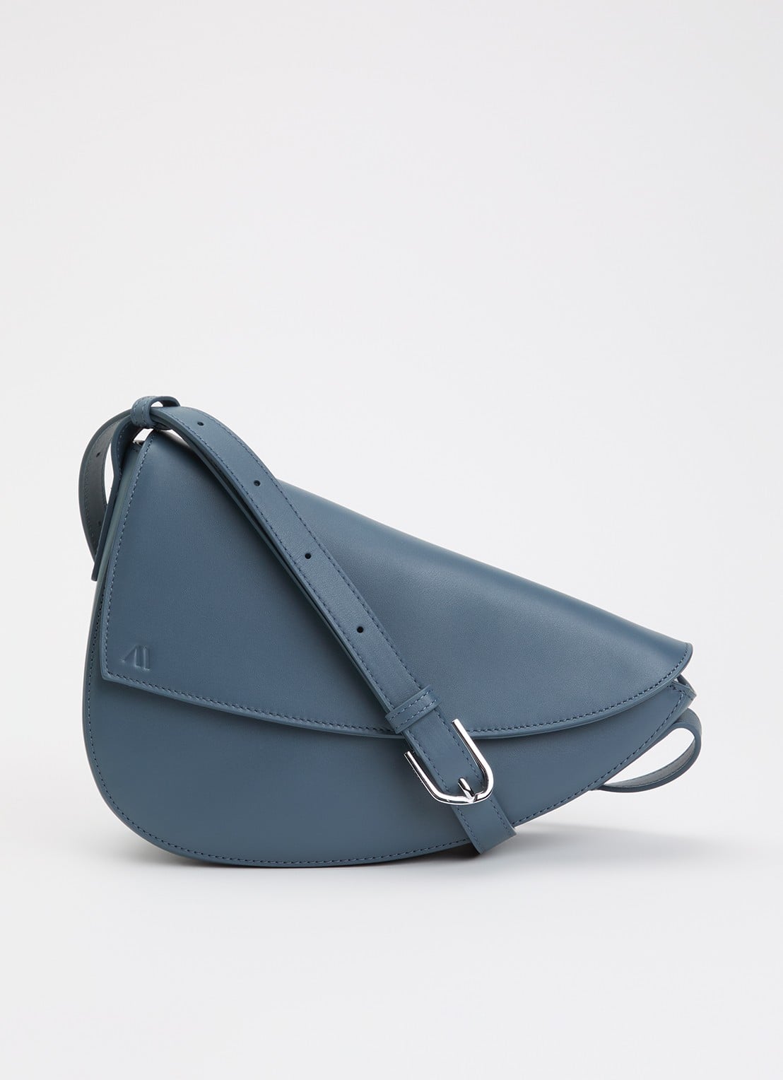KAAI Rebel crossbodytas van leer - voorkant 4 petrol