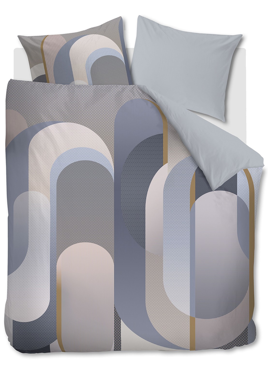 Kardol Archi dekbedovertrekset - inclusief kussenslopen - voorkant 8 blauw