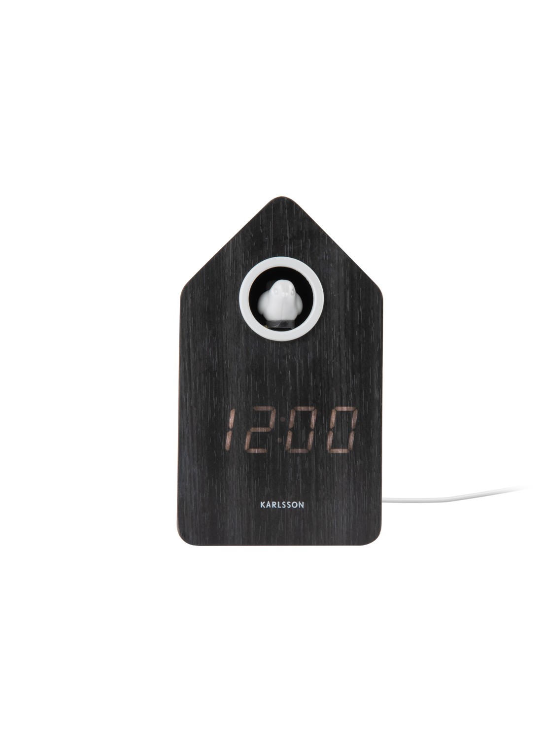 Karlsson Cuckoo LED wekker - achterkant zwart